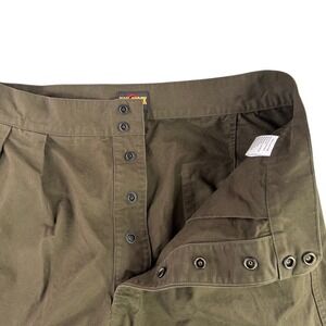 Non Stock French Army M-52 Chinos Mens 34x30 Green Pleated Wide Leg Workwear OG